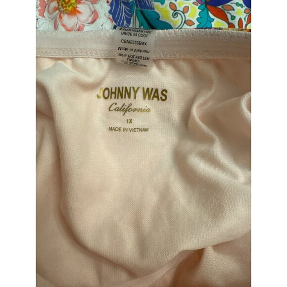 Johnny Was Ruched Floral Sweetheart One Piece Swimsuit 1X Plus Size NWT $218 - Picture 7 of 7